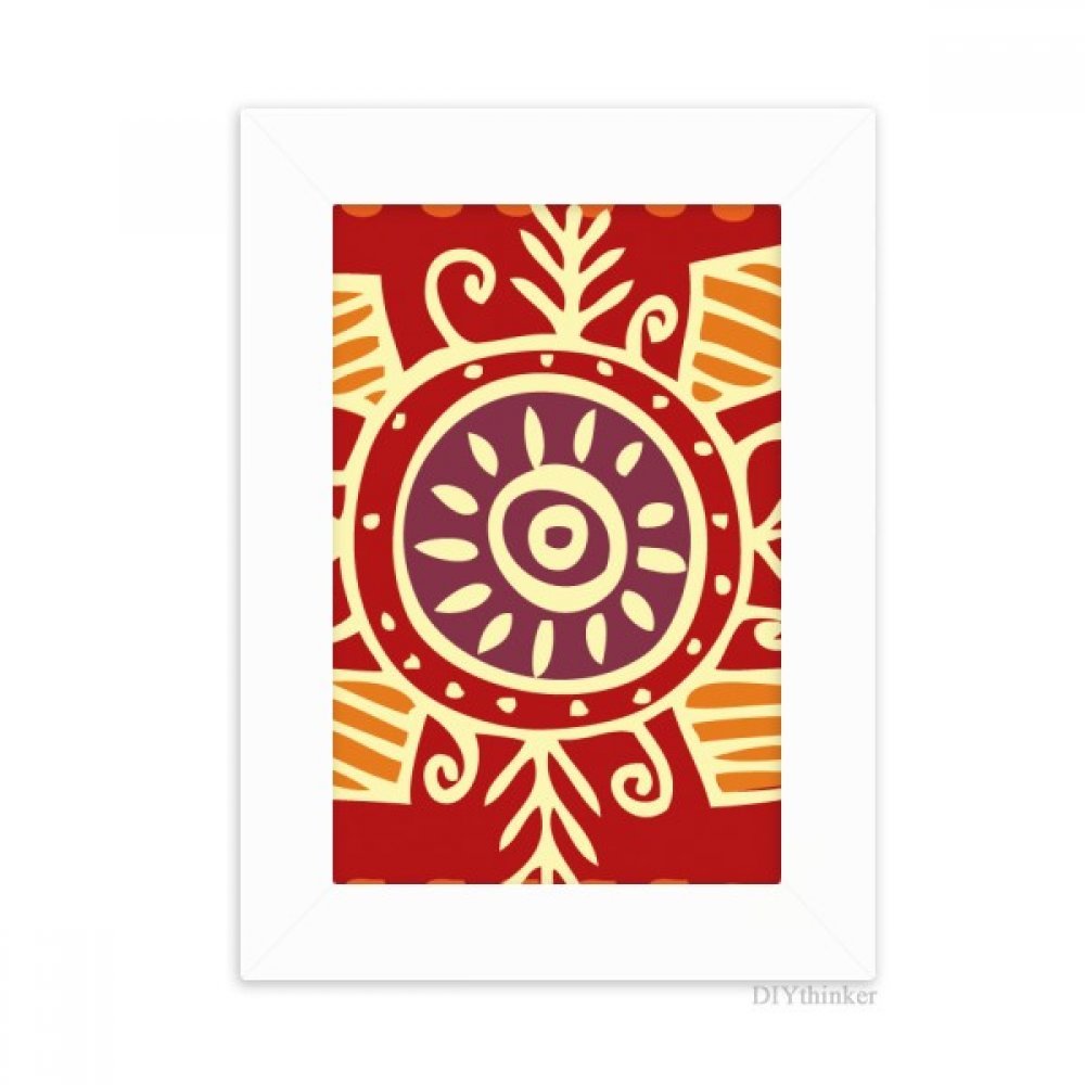 Cadre photo Mexique rouge 5x7 pouces avec support stable et peinture multicolore