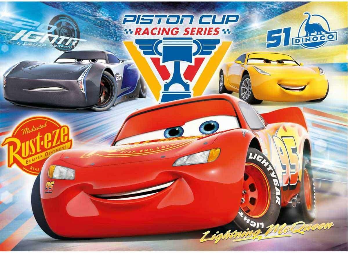 Clementoni 27072 -Supercolor Puzzle for Children-Cars, Piston Cup Legends-104 Pieces, Multi-Colour