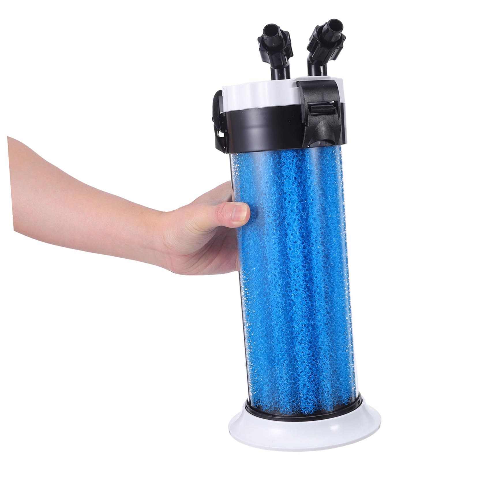 Healifty Filtro Externo de Acuario Silencioso, Filtro de Agua de Bote para Acuario, Abs Azul, Filtración Completa y Oxigenación Mejorada, para Estanques de Tortugas y Mascotas Acuáticas