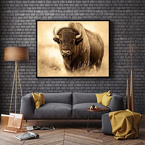 Qqlady Bison Wall Art, Buffalo Artwork thumb #3