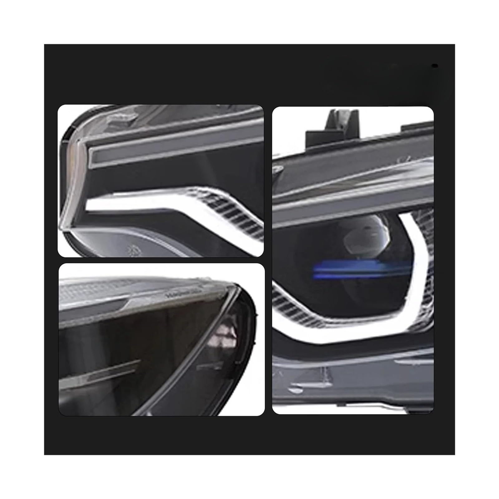 Luci per Auto per BMW Serie 4 F32 Faro Anteriore 2013-2019 F33 F36 F80 425i 428i 430i 435i DRL Indicatori di direzione dinamici Accessori Auto (- Blu)