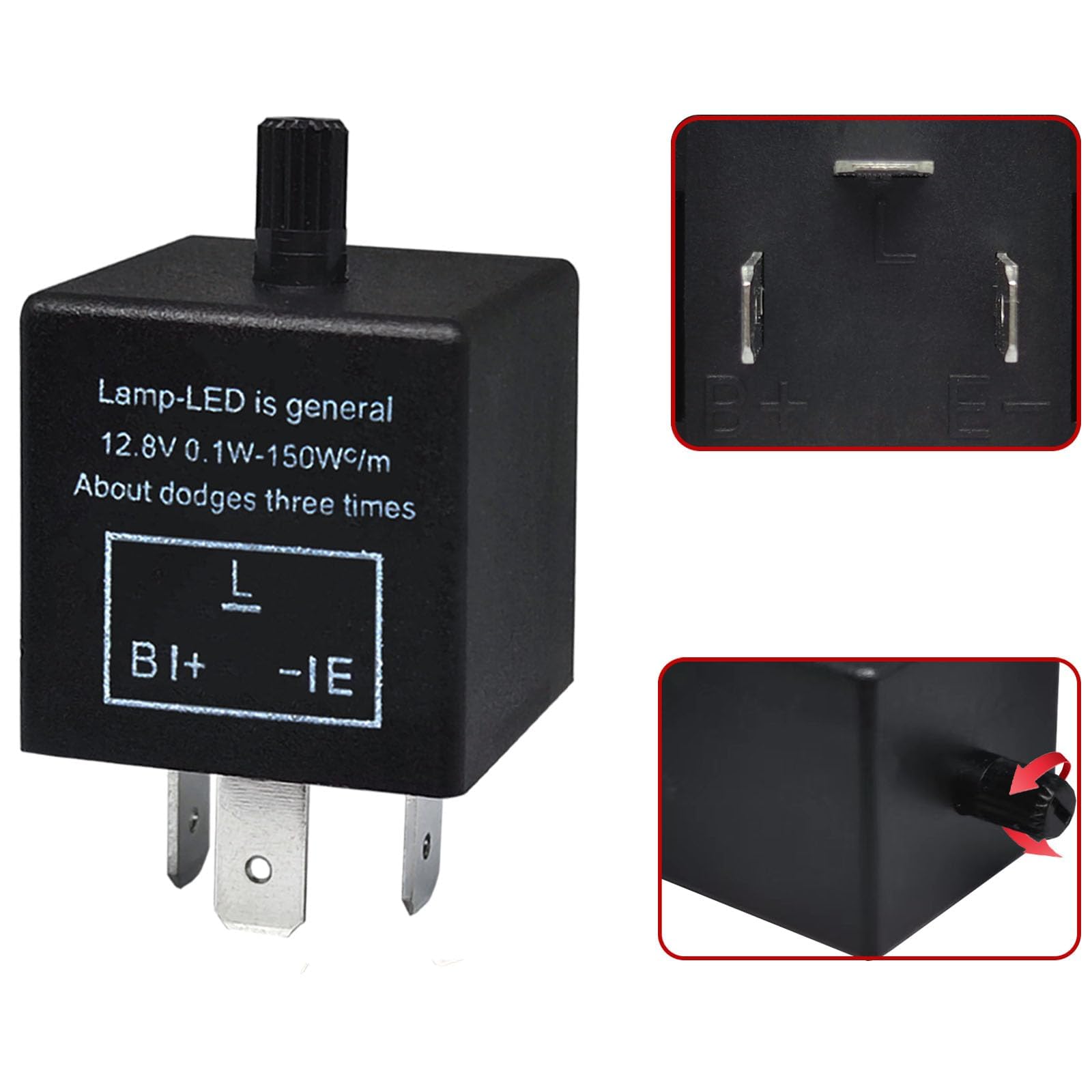 LED Bulb Compatibility 3-Pin 12V CF-13 Electronic Flasher Relay - Fix ...