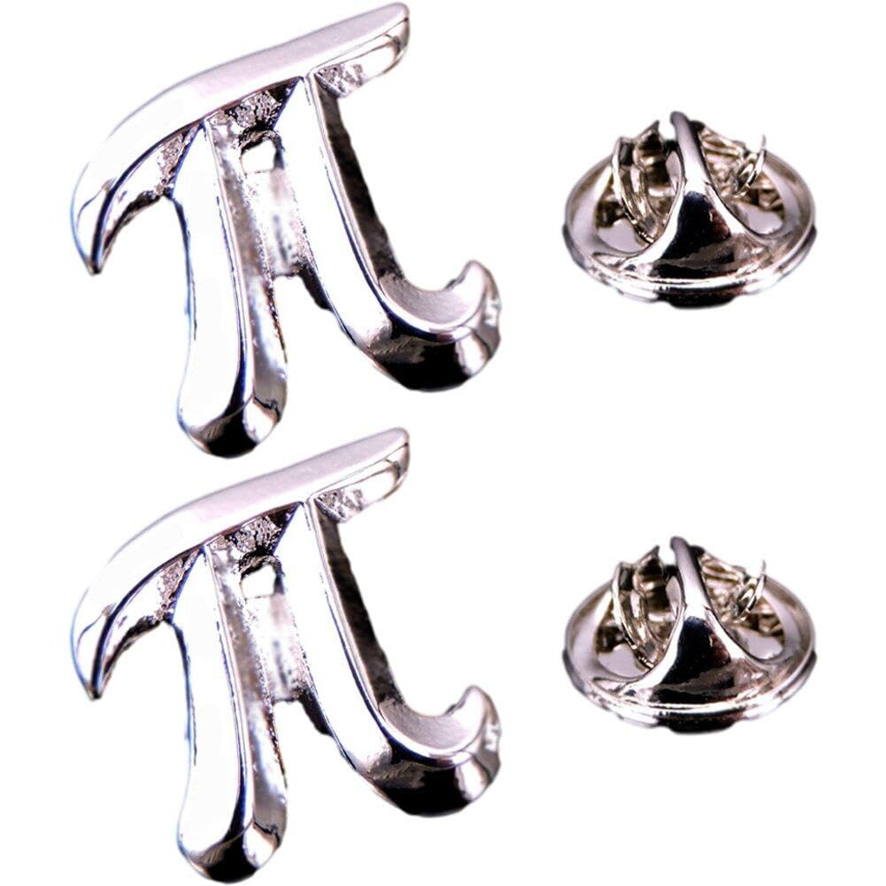 Sanfly Silver Math Formula Brooch Pins Maths Pi Symbol Metal Badge Metal Math Punk Lapel Pins Jewelry For Clothing And Bag