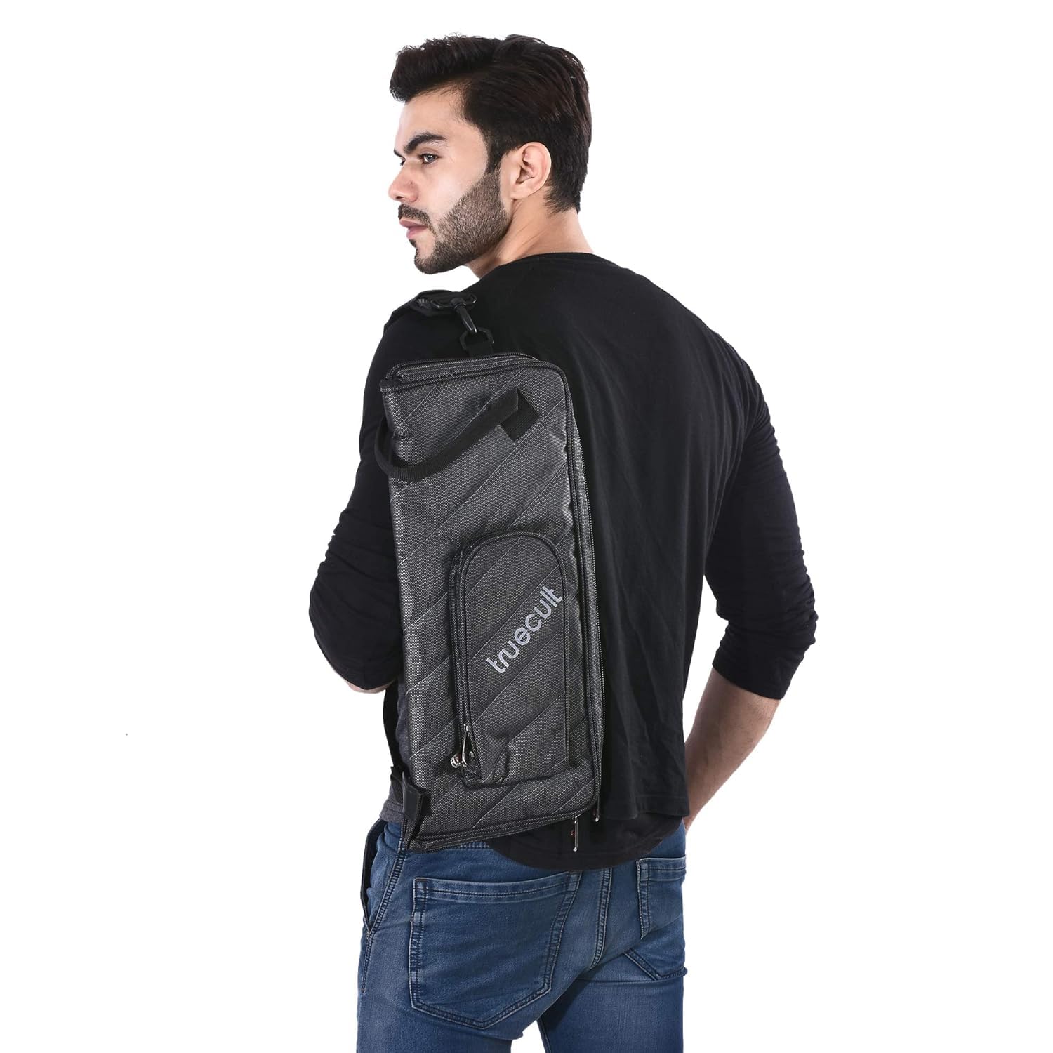 True Cult Drumsticks Carry Bag for 5A, 5B, 7A, 2B, brushes and drum accessories (Grey) - Image 3 thumbnail