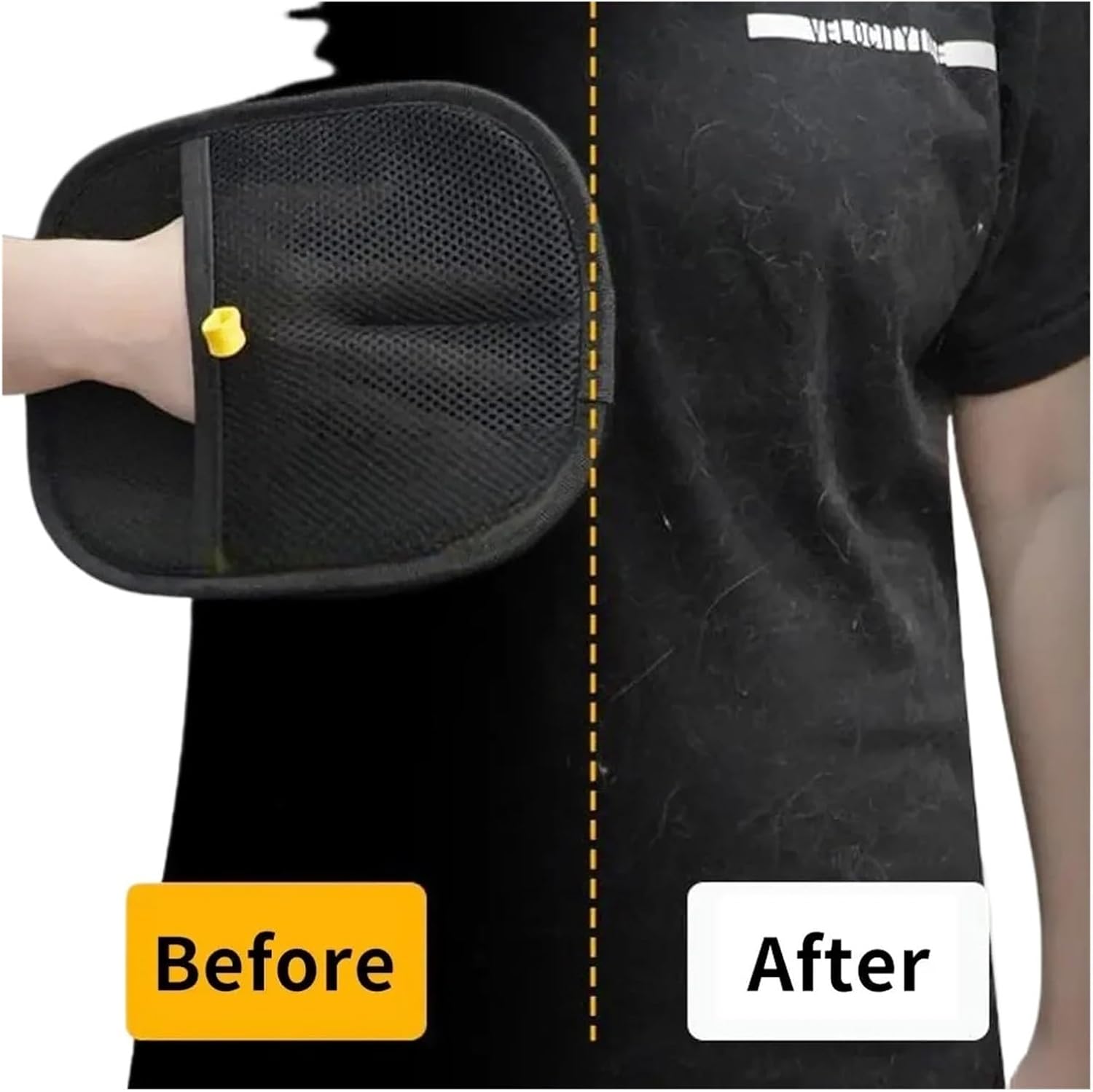 Static Pet Hair Removal Gloves - Grooming & Deshedding for Works On Sofa Carpet Clothes Multi-Surface Brush(10Pcs Yellow)