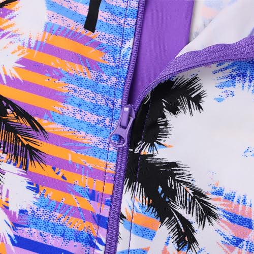 Image of HUAANIUE Toddler Girl Swimsuit Long Sleeve UPF50+ Sun Protection