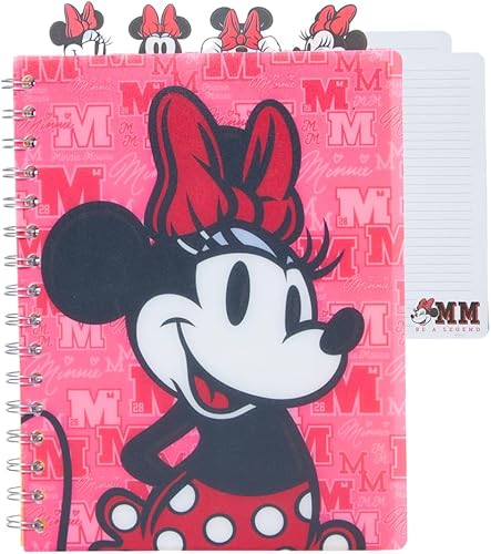 Miniatura 123 de Disney Encanto - Cuaderno con pestañas encuadernadas, encuadernado en espiral, 96 páginas a rayas, 8 x 7 pulgadas, morado
