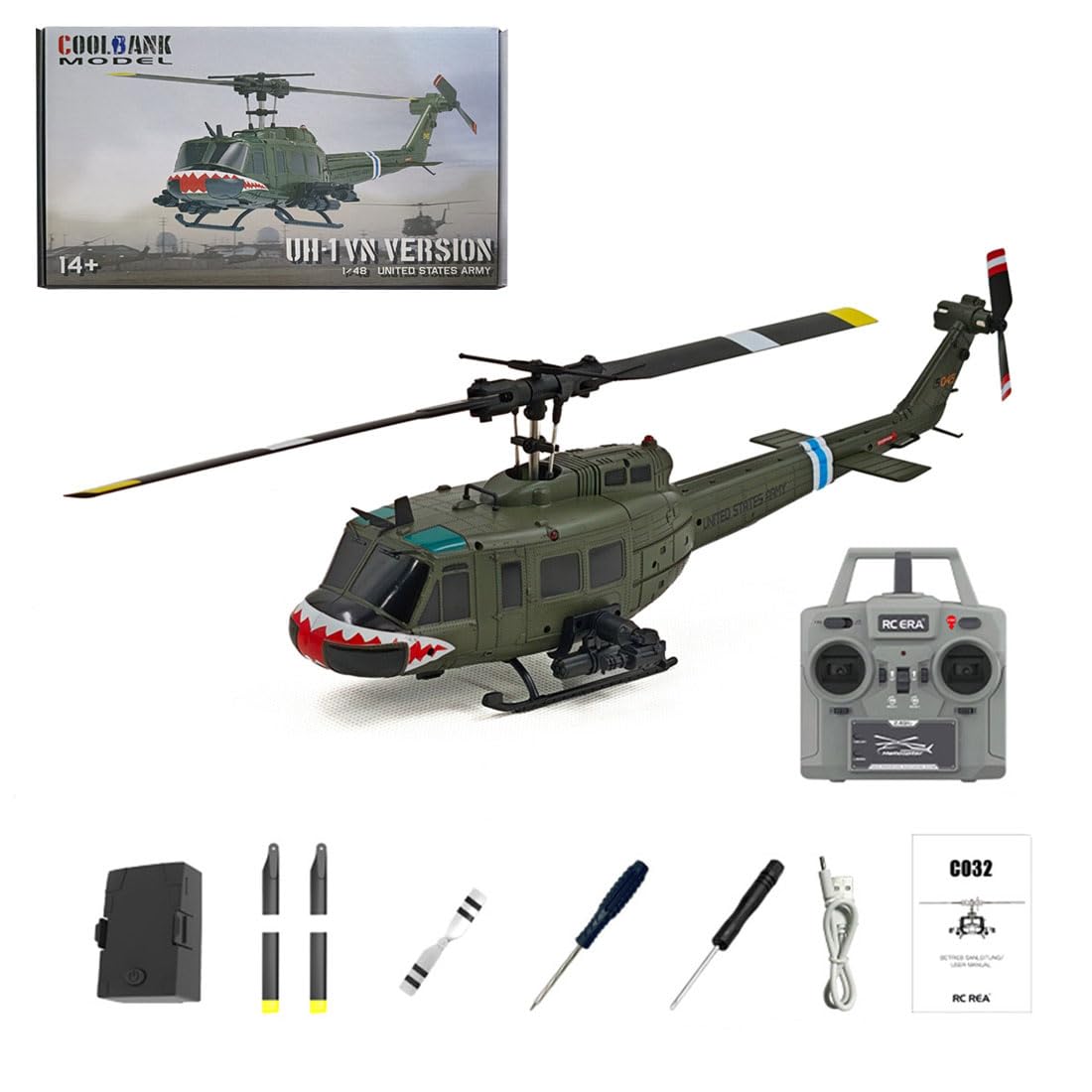 Amazon.co.jp: mbbTEfs C032 1/48 スケール UH-1 Huey ヘリコプター