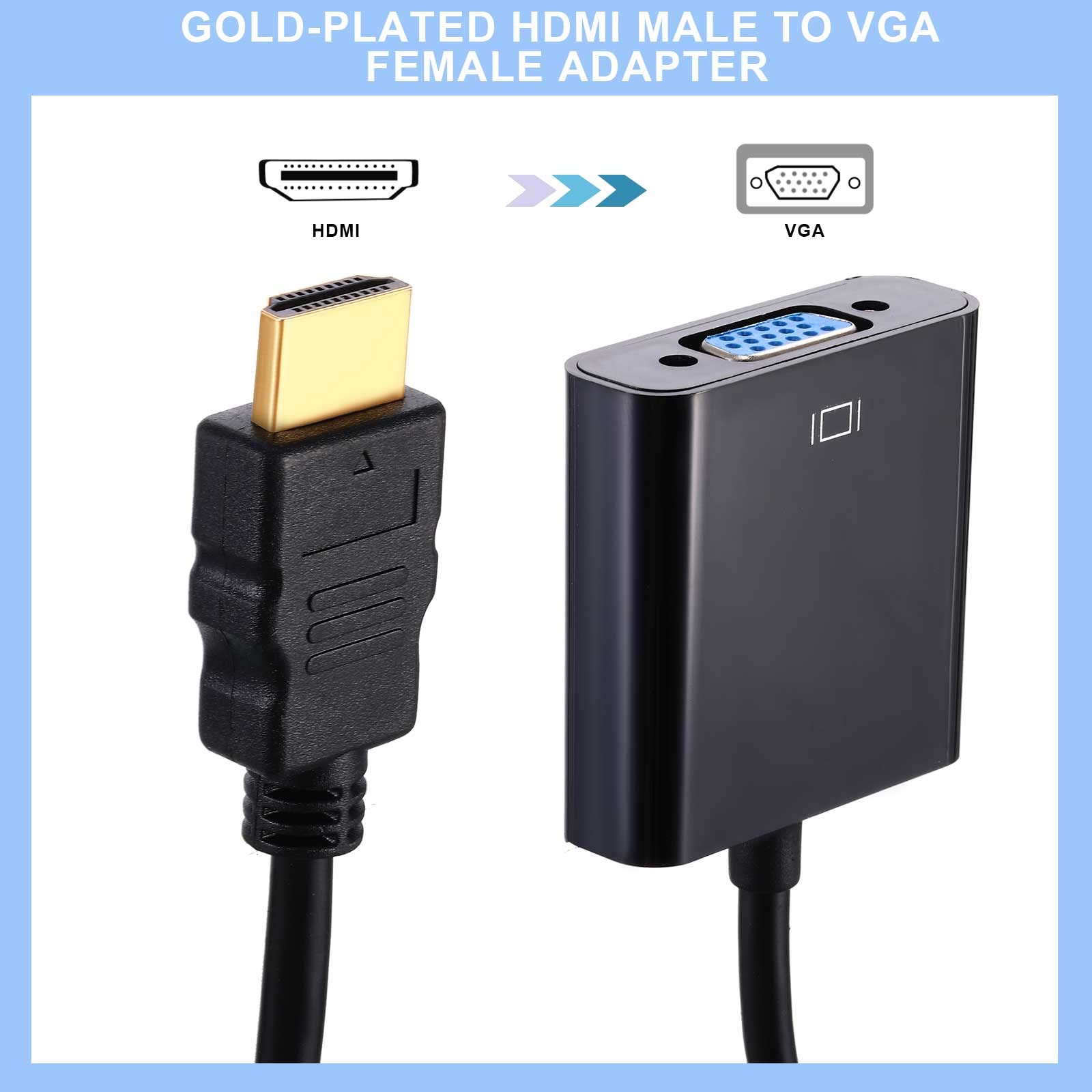 Yunsailing Convertitore adattatore digitale AV a VGA, confezione da 20