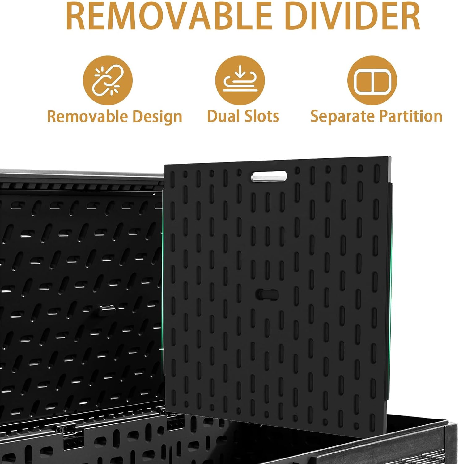 LANTRO JS 320 Gallon Deck Box Waterproof, Resin Outdoor Storage Box Extra Large Lockable with Divider and Lifter Prevent Water Seeping into from Floor for Patio Cushions