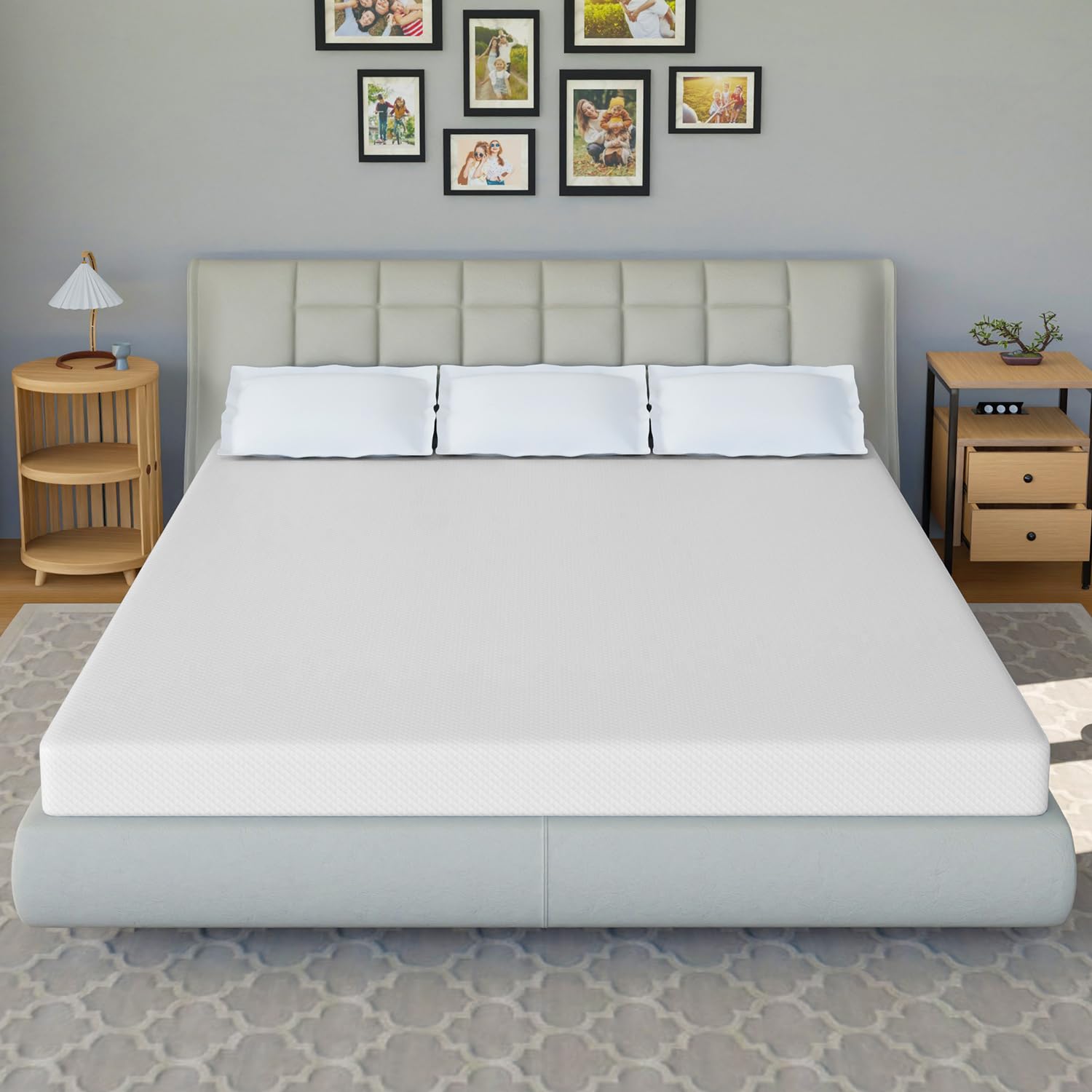 5 Inch Queen Mattress, Gel Memory Foam Queen Size Mattress, Pressure Relieving, Cooling Gel Foam, Queen Mattress in a Box, Certipur-Us Certified, Bed-in-a-Box, Queen, 80"L x 60"W x 5"Th,White