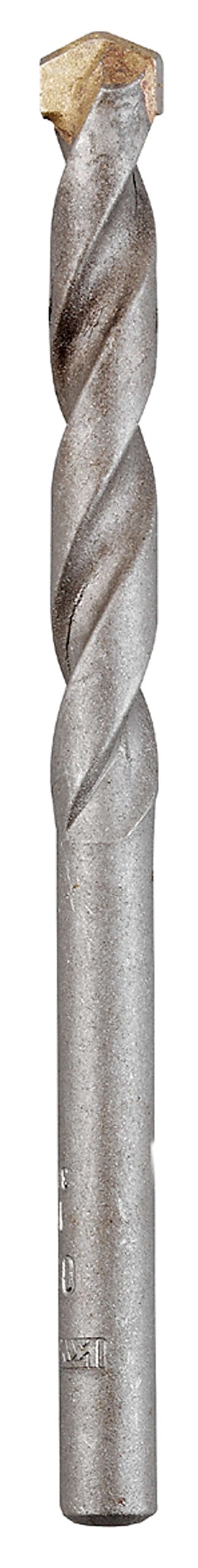 kwb Wiertło do betonu kamionkowego Ø 10 mm z wytrzymałą płytą z twardego metalu, spirala wiertnicza bez wiórów, powierzchnia kulista i trzonek okrągły, odpowiada ISO 5468