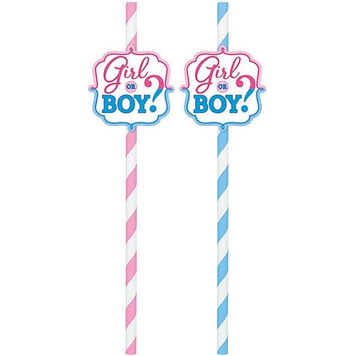Amscan Girl or Boy? Paper Straws