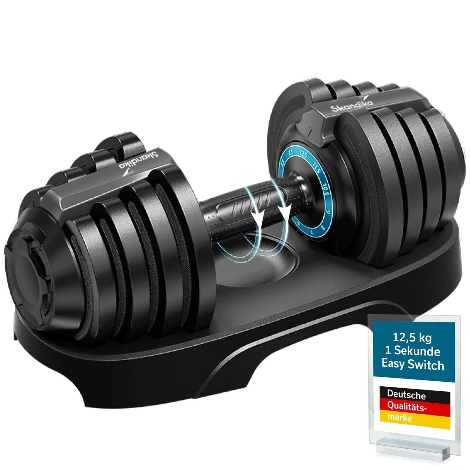 Skandika Hanteln Paino | Manubrio regolabile, set di manubri, pesi da 1,5 a 24 kg, set da 2 manubri, kettlebell, set di pesi, dumbbells, dischi pesi