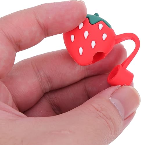 Miniatura 6 de Healifty Tapas de paja para vasos, paquete de 8 tapas reutilizables de silicona para popotes de 0.315 a 0.315 pulgadas (color surtido)