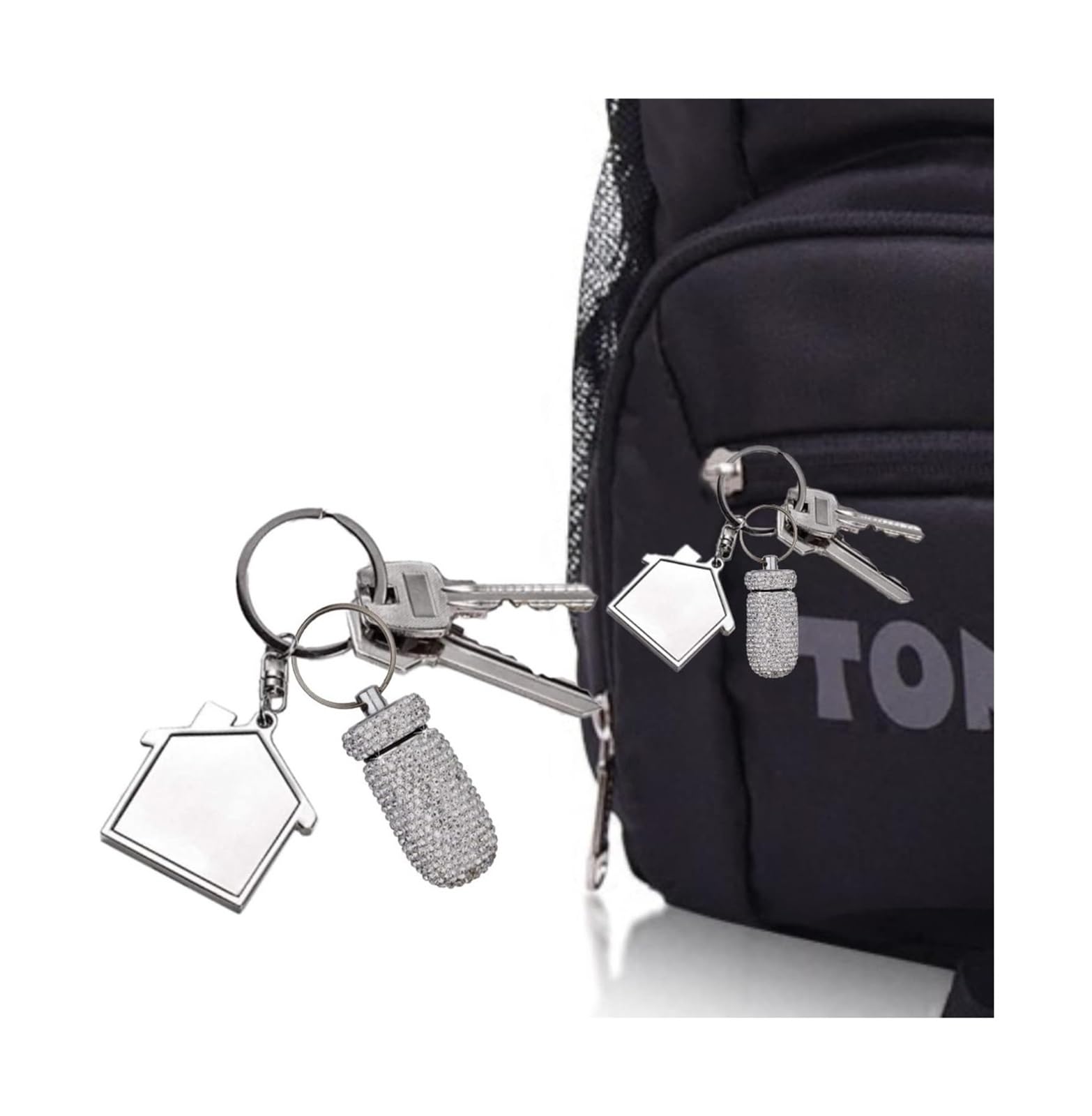 Llavero con estuche for pastillas, pastillero de aleación de aluminio, organizador portátil for tabletas de vitaminas y medicinas, pastillero colgante EDC de metal sin BPA (Size : 8 pcs)