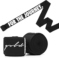 Gold BJJ Extra Long 200" Mexican Style Cotton Hand Wraps for Boxing, Muay Thai, MMA & Kickboxing