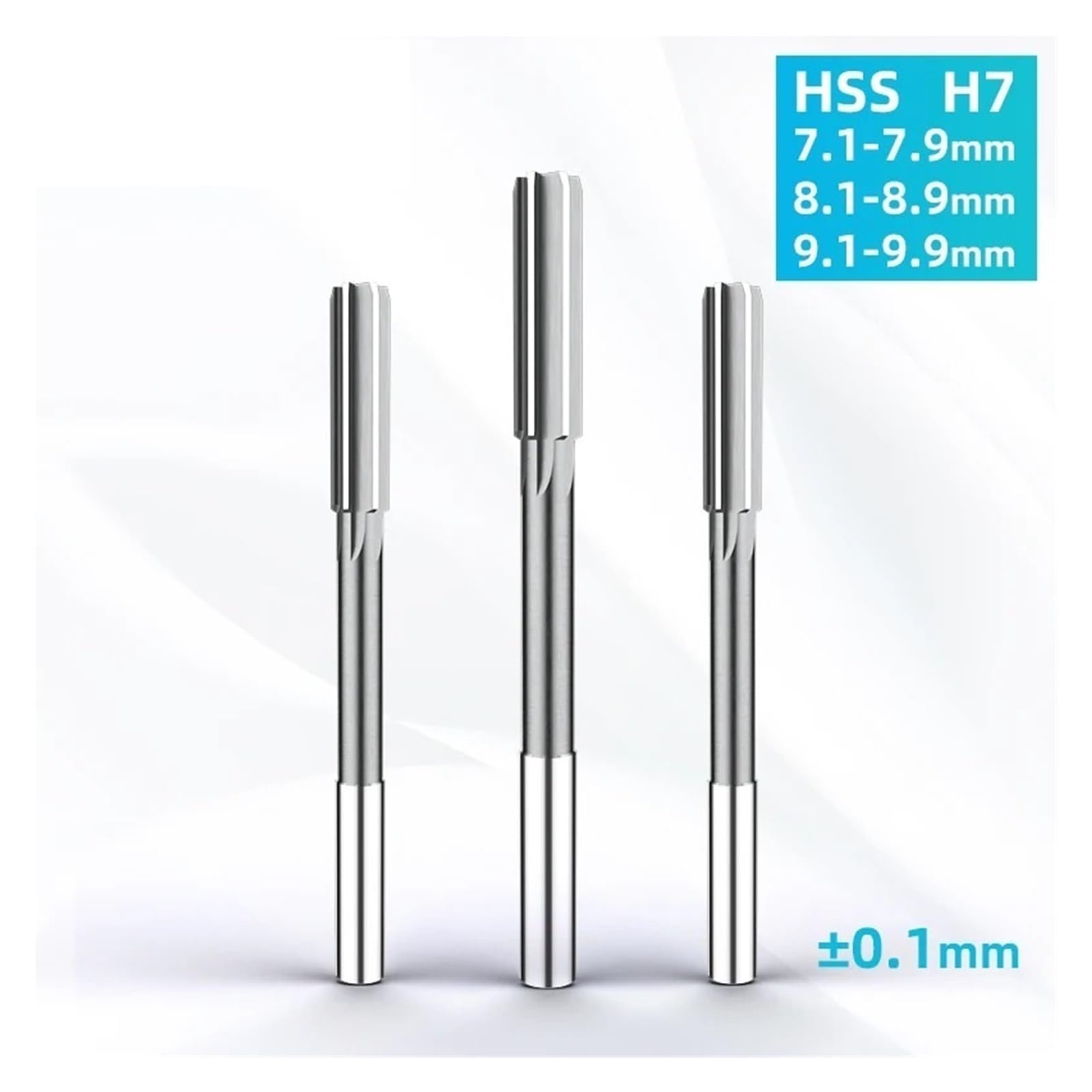 1 Stücke 7,1mm 7,2mm 7,3mm 7,4mm-9,9mm High Speed ​​Stee HSS H7 Maschine Reibahle Set Zylinderschaft Fräsen Chucking Cutter Werkzeug(9.7mm)