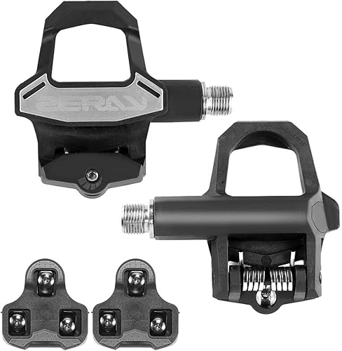 Zeray - Pedal de bicicleta de carretera de carbono con tacos ultraligero sin clip, pedal de ciclismo de alto rendimiento ZP-115 compatible con tacos