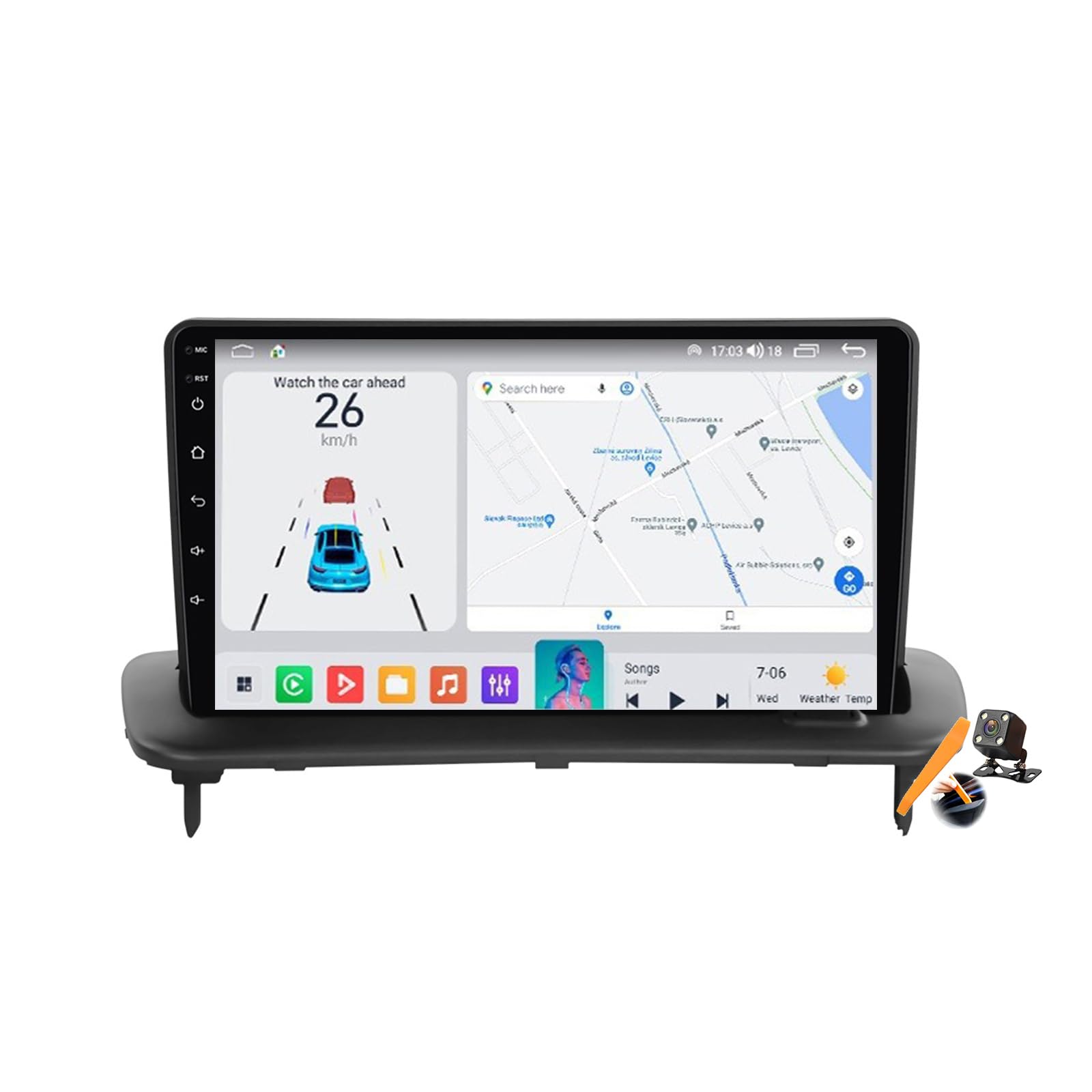 Radio GPS Sat Navi M6 pro1 Android 15.0 Coche 2 DIN Reproductor Vídeo Volvo S40 8