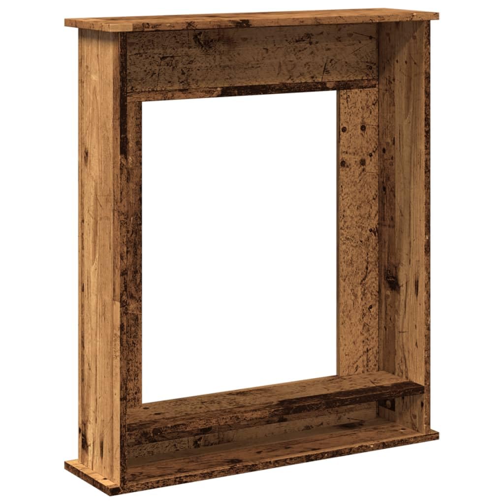 Cadre de cheminée vieux bois 75x20x87,5 cm bois d'ingénierie