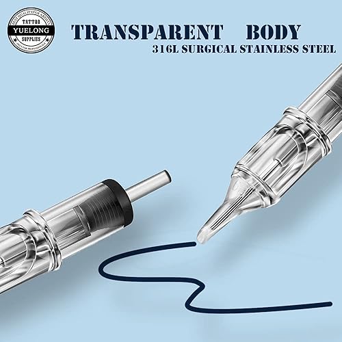 Miniatura 6 de Yuelong 60 Uds Surtido Cartuchos de Tatuaje Agujas Redondo Liner 3RL 5RL 7RL 9RL 11RL 14RL para Artista