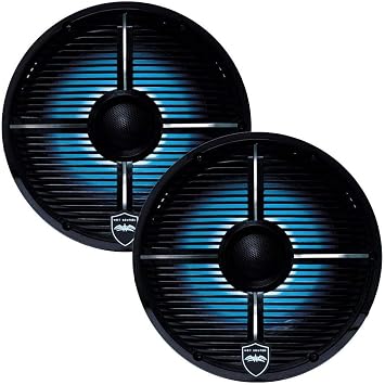 Wet Sounds REVO 6-XWB 6.5" 200W Black LED Coaxial Full Range Marine Speakers