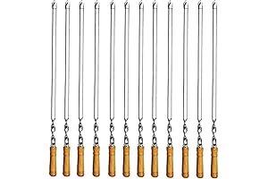 Large Reusable Brazilian Skewers Pack for BBQ and Grilling