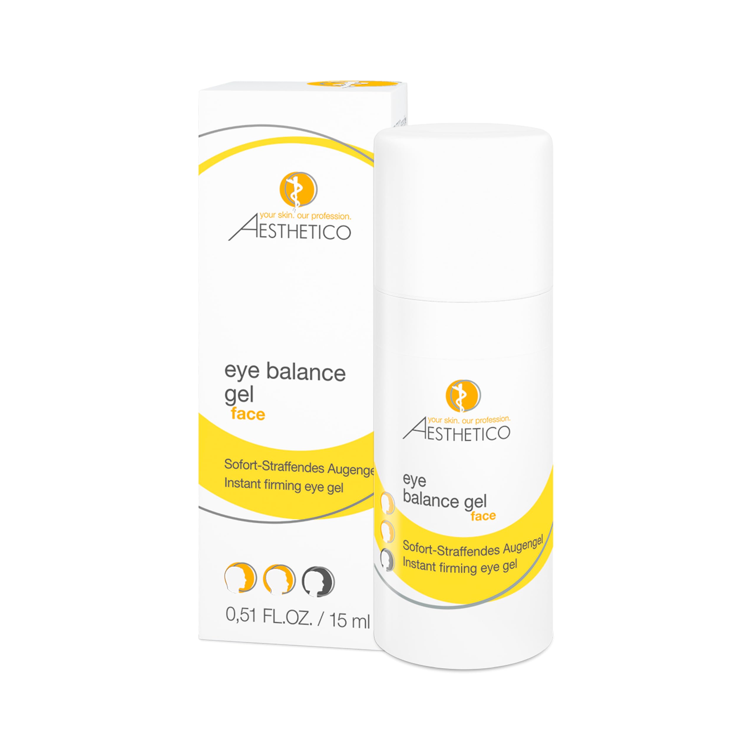 AESTHETICO eye balance gel, 15 ml - Sofort straffende Augenpflege mit intensivem Anti-Aging-Effekt, reduziert Fältchen, wirkt kühlend, feuchtigkeitsspendend und abschwellend bei geschwollenen Augen