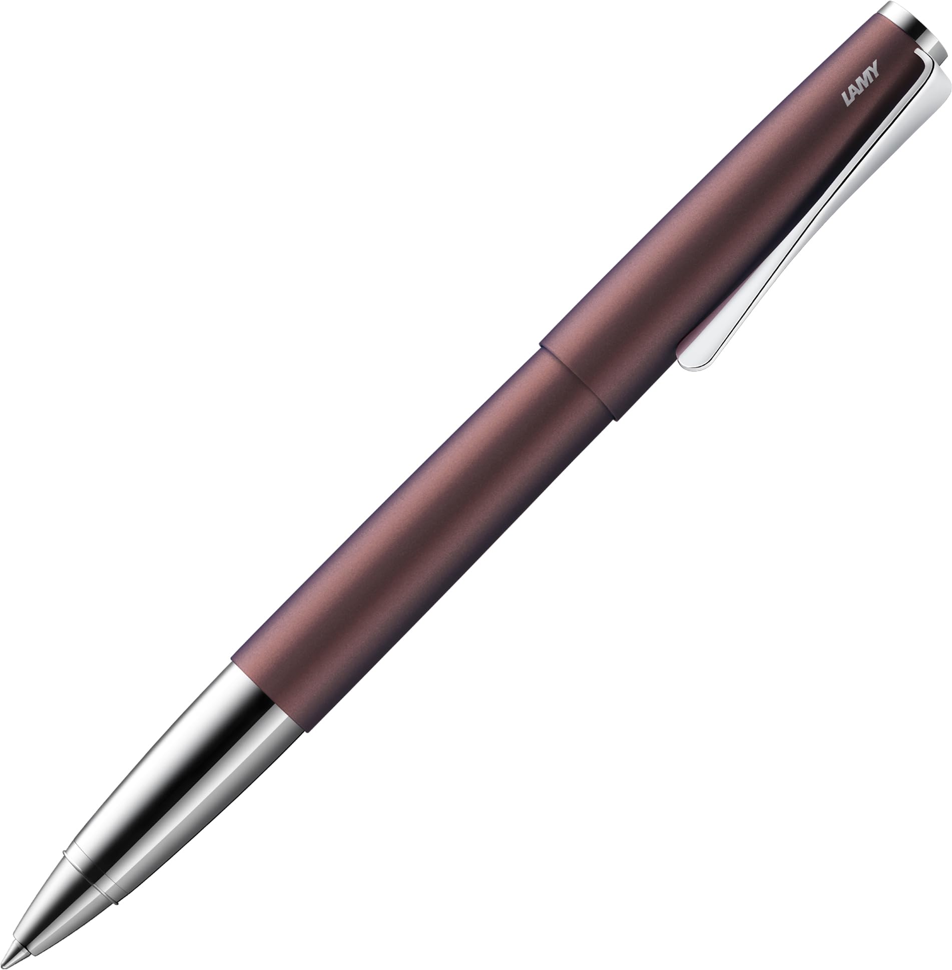 Lamy studio orion matt - rollerball pen in elegant metal barrel - with propeller-shaped clip & in line width M M 63 rollerball refill in black — image 1