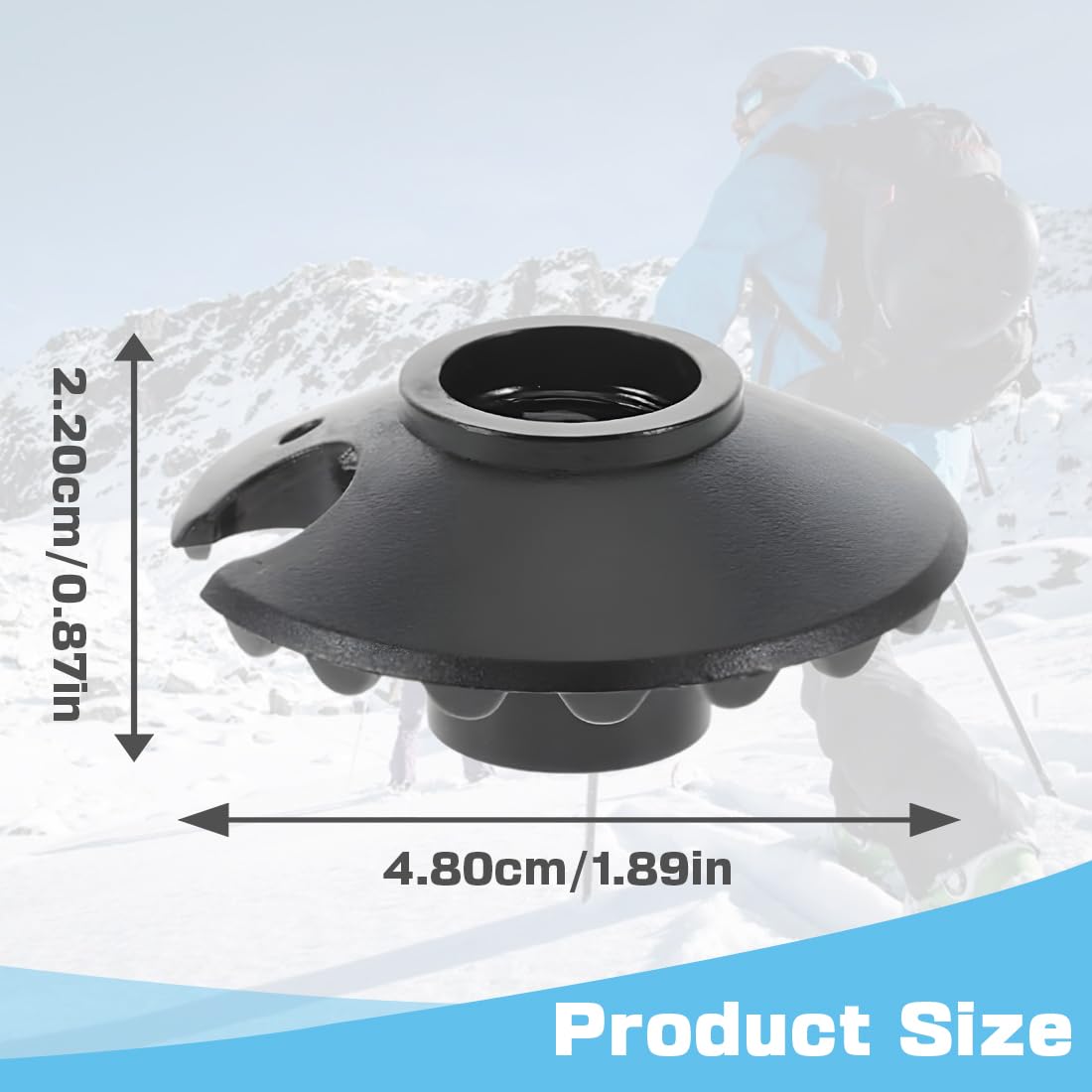 8 pièces de Remplacement de la traînée de Neige, Protecteur de Pointe de bâton de Marche, paniers de Boue de Ski de Neige pour bâtons de Marche de randonnée,Panier de bâtons de randonnée