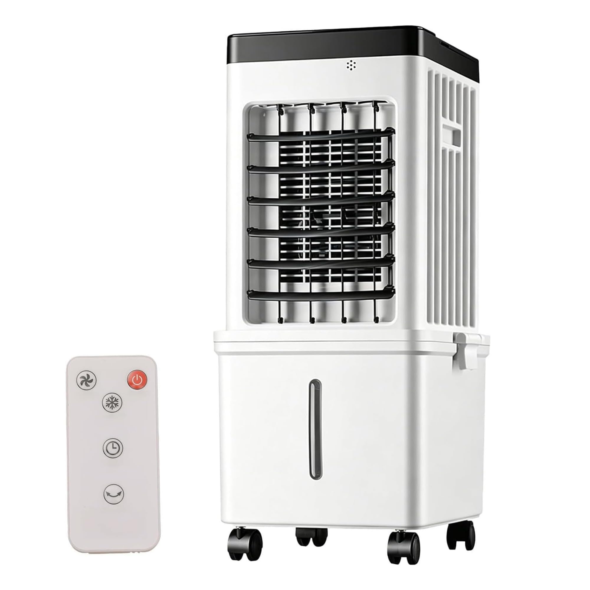 15L Evaporative Air Cooler Fan, Portable Swamp Cooler With 360° Wheels