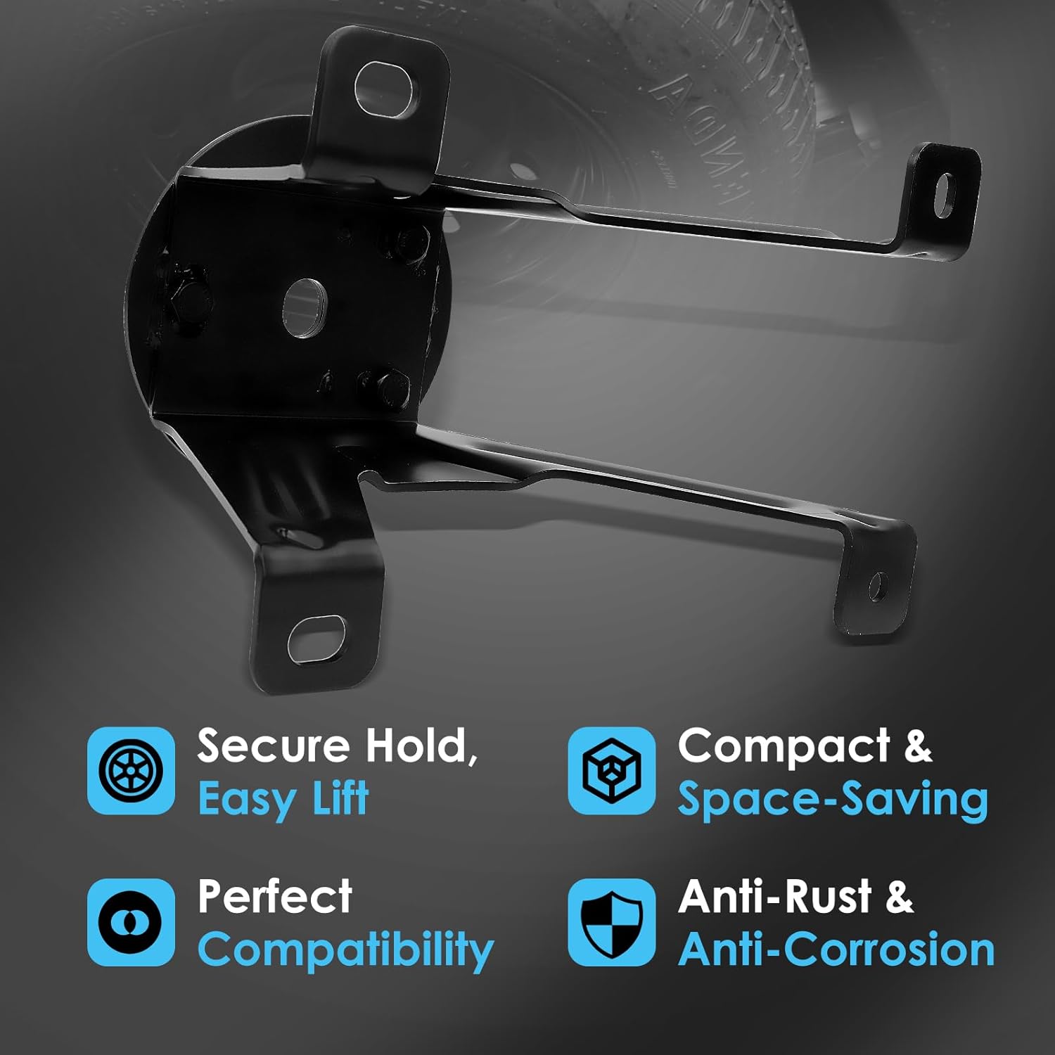 924-536 Spare Tire Hoist Carrier Wheel Winch Compatible with Jeep Liberty 2002-2007, Replaces OE 924-536, 55155933AB, 55155933AC