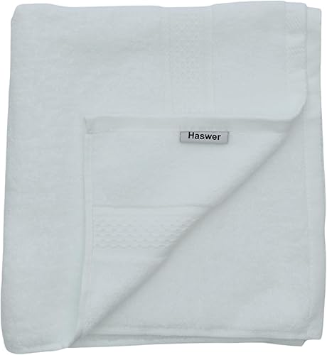 Toallas de baño blancas, toallas de baño extragrandes 100% algodón, cero torsión, secado rápido, toallas de ducha suaves, toallas de baño