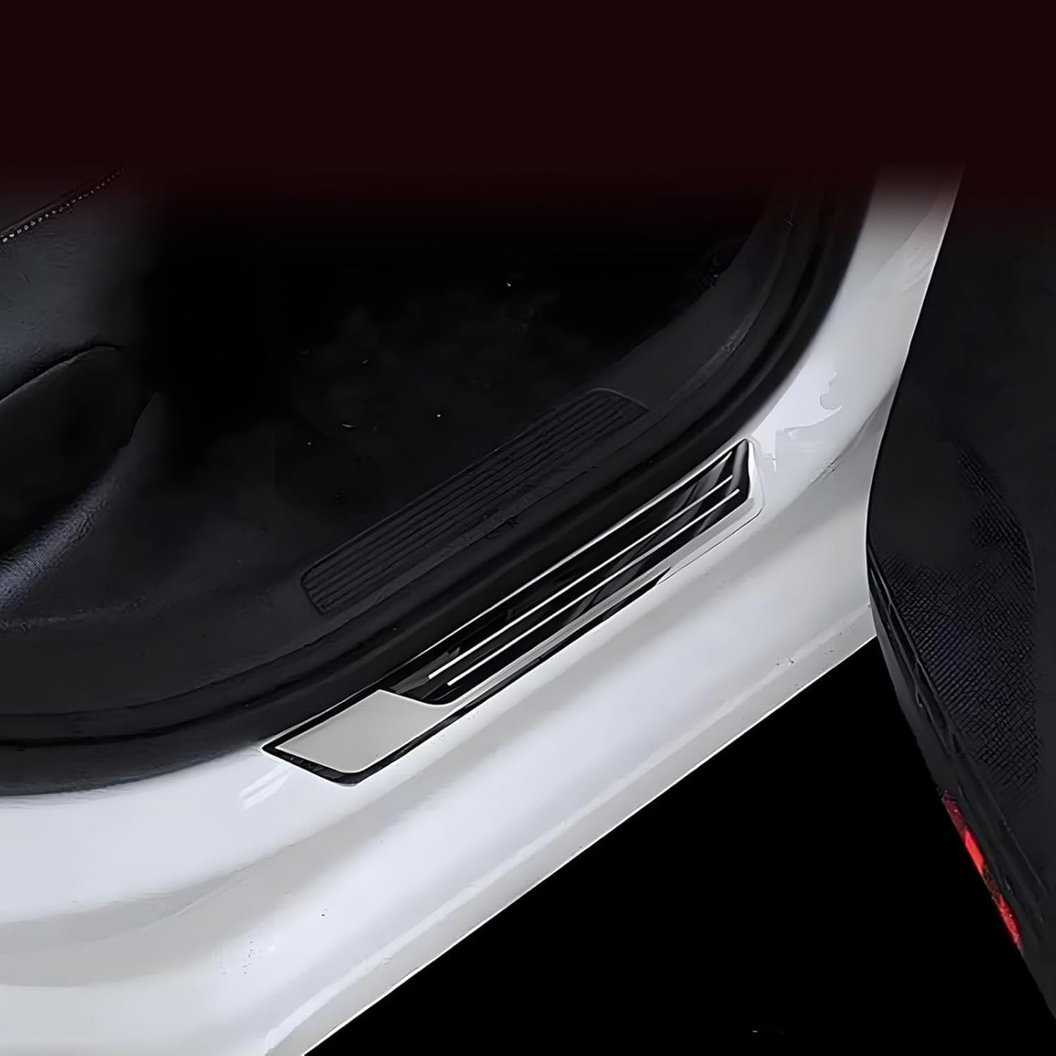 4PCS Car Door Sill Protector for Skoda Kodiaq (7 Seats) 2017-2024, Stainless Steel Car Door Sill Strip Waterproof Door Threshold Strips Entry Guard Edge Accessories