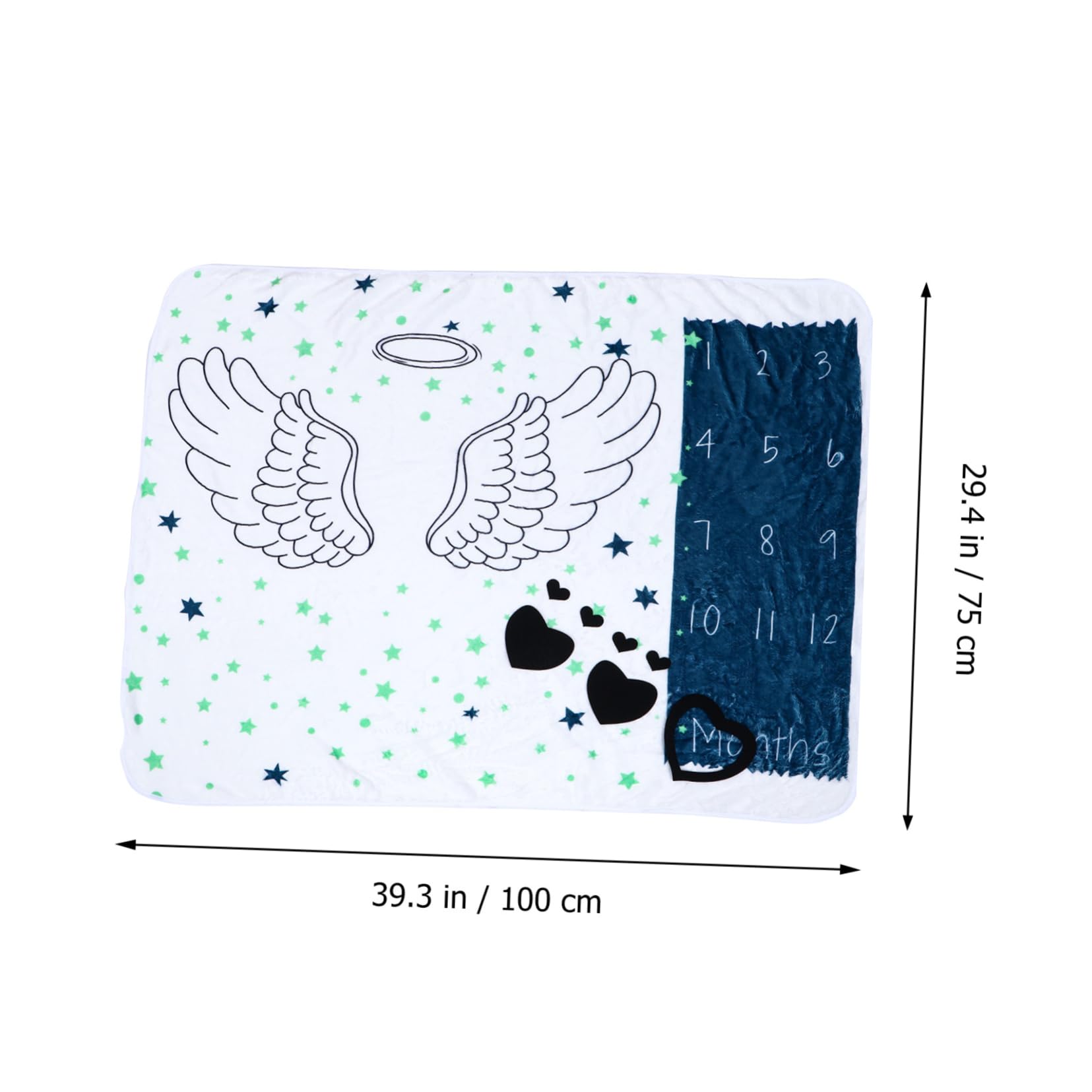 SUPVOX 2 Set Di Coperte Fotografiche Per Neonati Coperte Per Neonati Materiale Morbido Mensile Lavabili in Lavatrice Per La Doccia