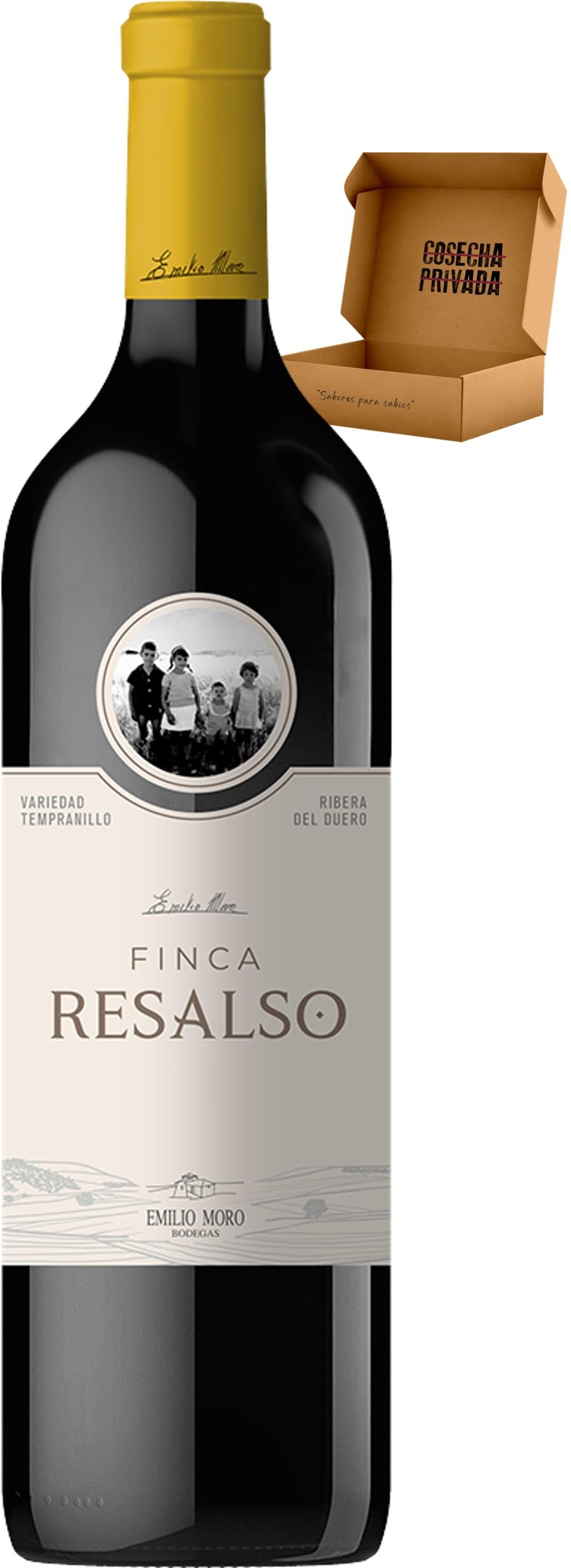 Finca Resalso - Envío Gratis 24 H - 6 Botellas - Vino Tinto Bodegas Emilio Moro - Estuche Regalo - Seleccionado y enviado por Cosecha Privada - 6 F. Resalso