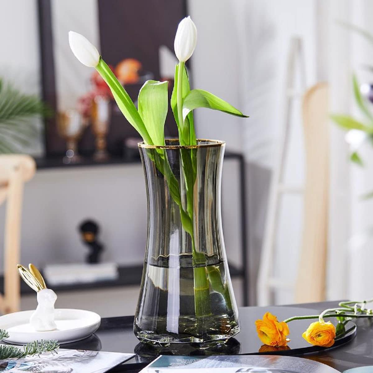 花瓶フラワーベースガラス花器 フラワーベースガラス 花瓶 北欧 25cm花器 ガラスの