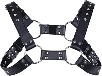 Iixpin Homme Harnais De Poitrine Maillot De Corps En Cuir Ceinture