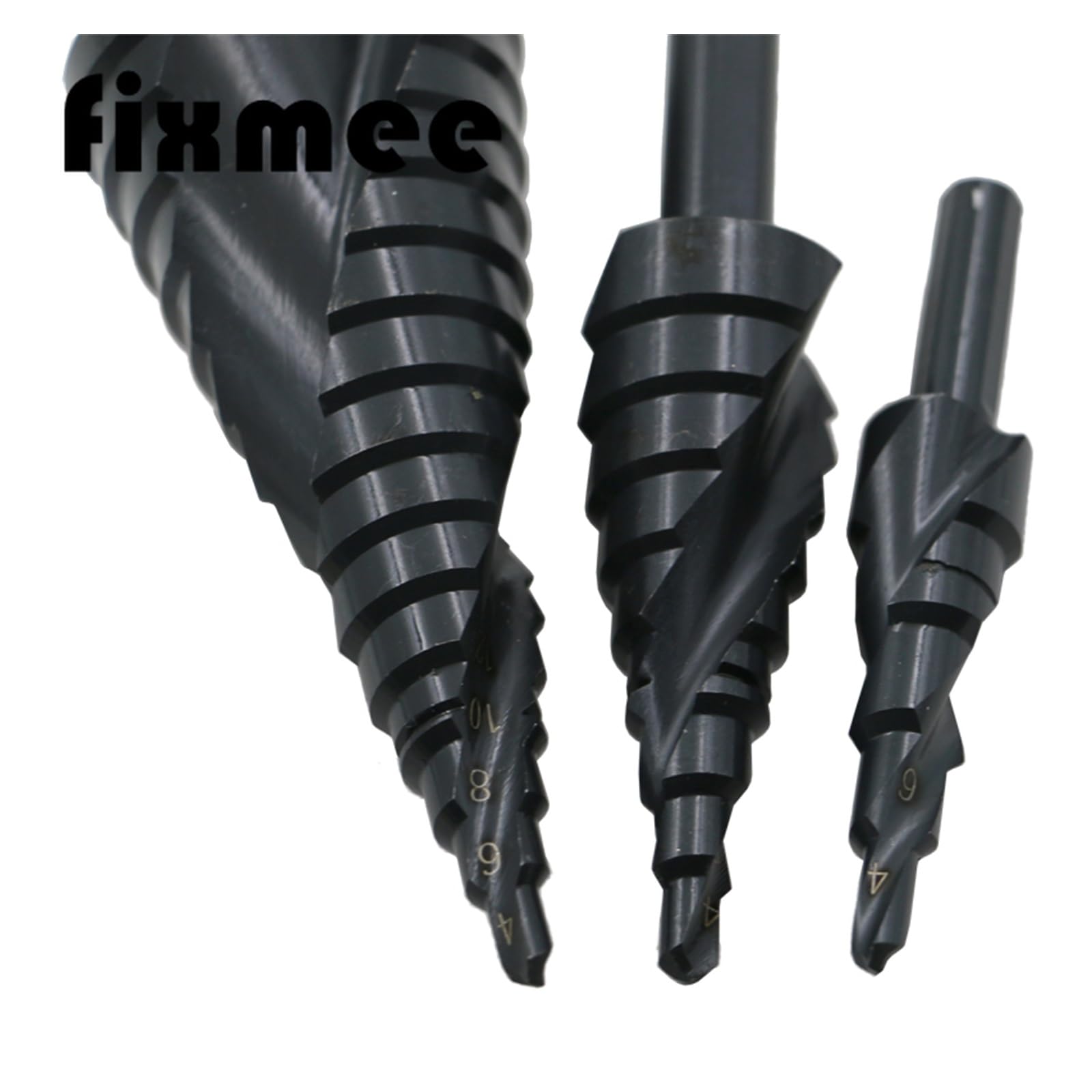 Juego De Brocas Escalonadas HSS, Espiral De Acero De Alta Velocidad Con Nitrógeno for Vástago Triangular, Herramientas De Carpintería Con Agujero Cónico De Metal, 3 Uds.