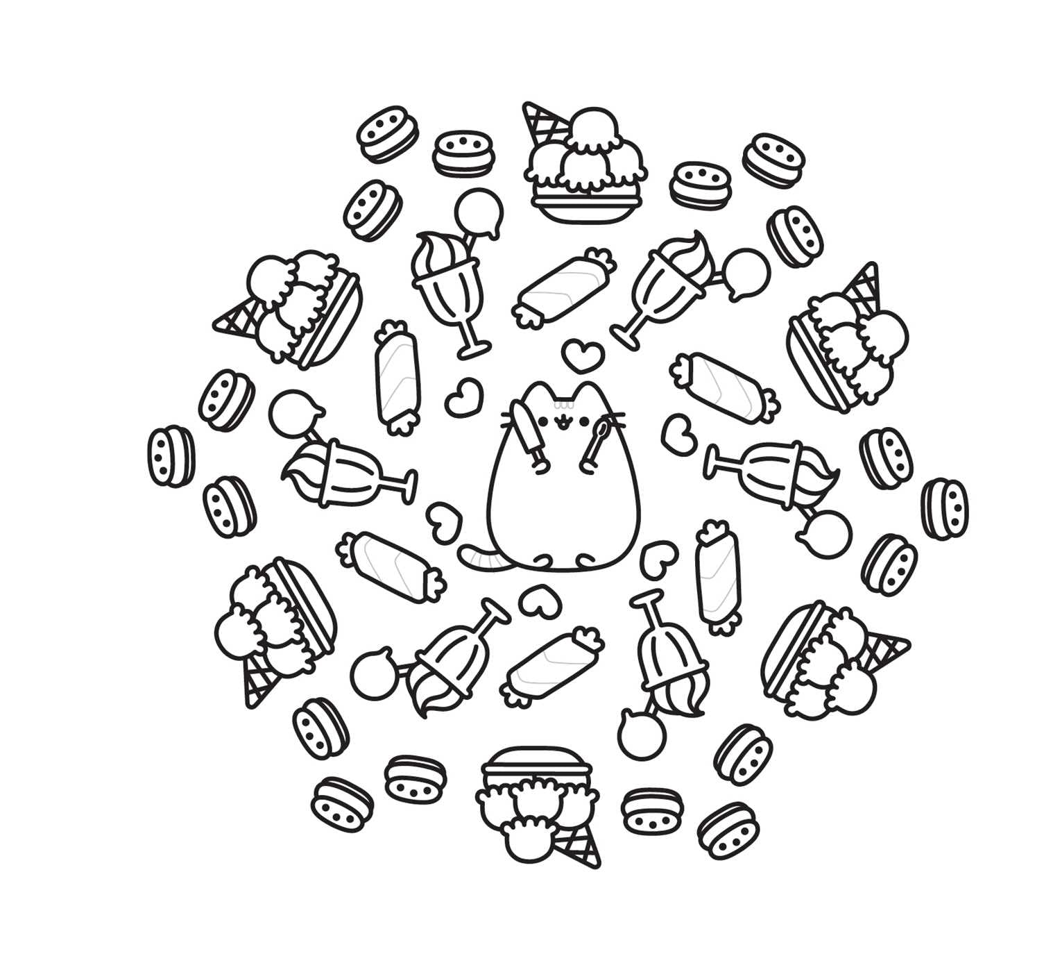 Mini Coloring Cuteness: A Pusheen Coloring & Activity Book