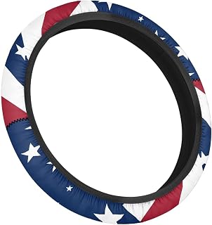 Patriot Golf Cart Steering Wheel Covers Car Accessories Steering Wheel Cover Fits 13 1/2-14 Inch Anti-Slip Sweatproof Odorless Comfy Steering Wheel Cover Golfer Friends