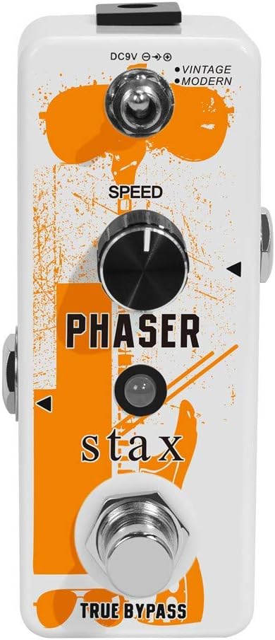 Stax Phaser Guitar Pedal Analog Phaser Guitar Effect Pedals Accessories for Electric Guitar Vintage & Modern 2Modes with Mini Size True Bypass