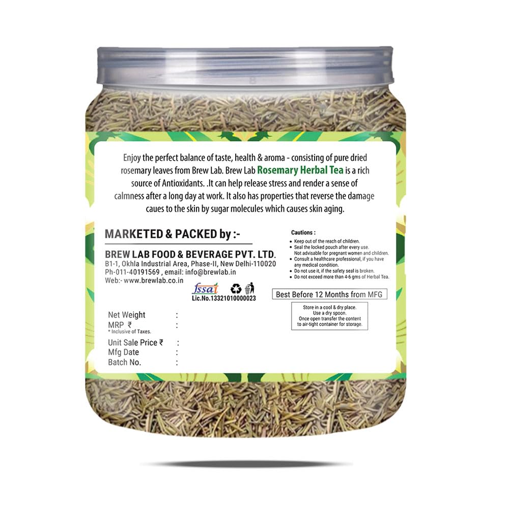 Brew Lab Rosemary Herbal Tea | Plastic Bottle (125g) - Caffeine Free 1