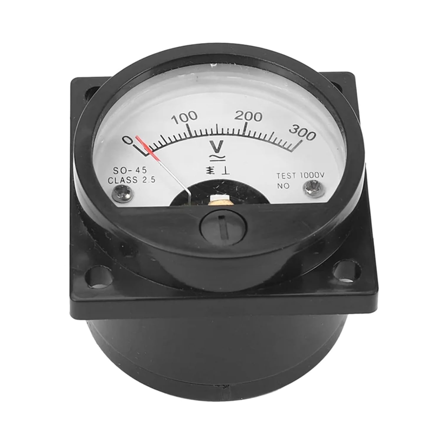 5X AC 0-300V Round Analog Dial Panel Meter Voltmeter Gauge Black
