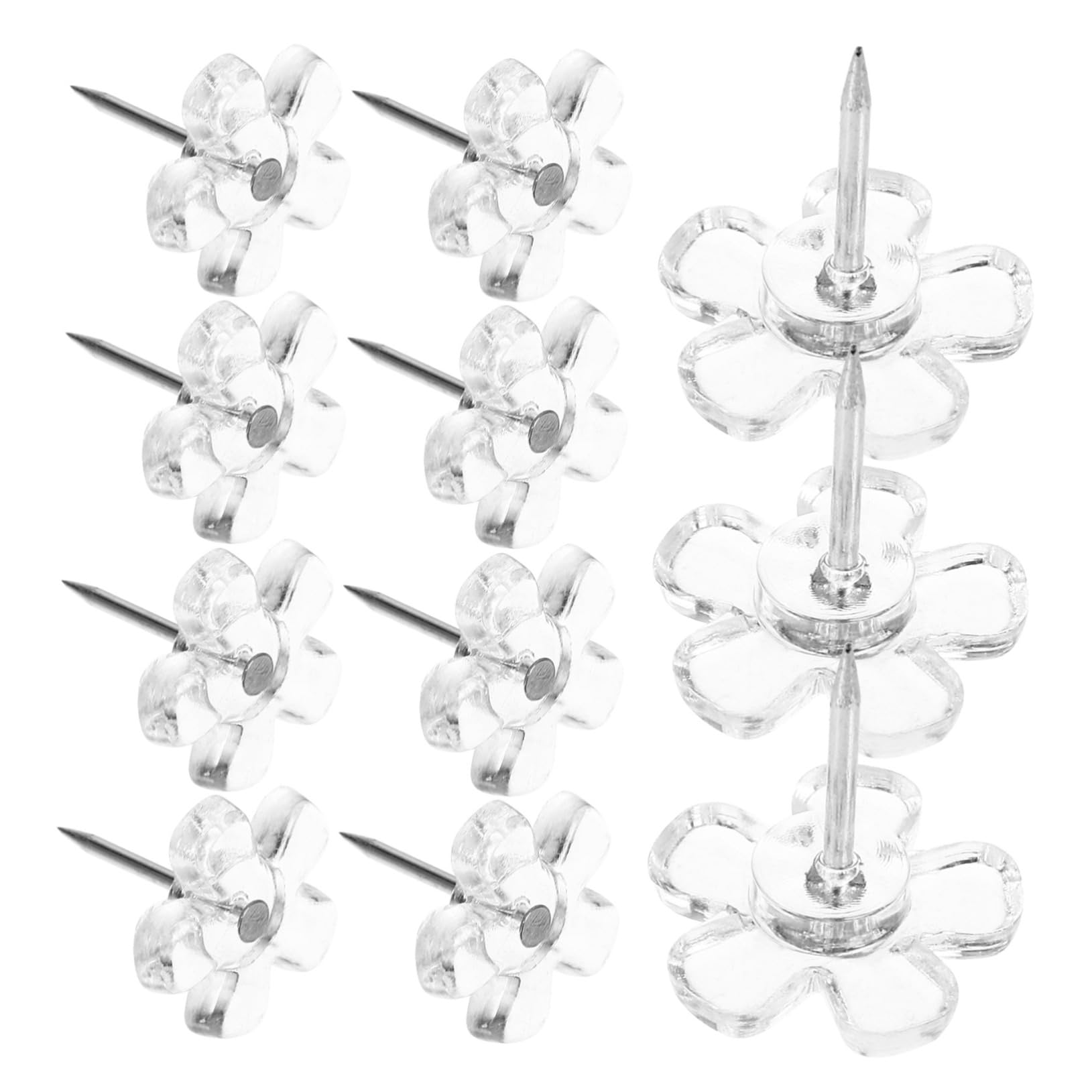 NUOBESTY 500stücke Transparente Pushpins Für Kork-wandtafeln Bürobedarf Und Fotoanzeigen Reißfeste Und Langlebige Stecknadeln Für Karten Und Bulletin Boards