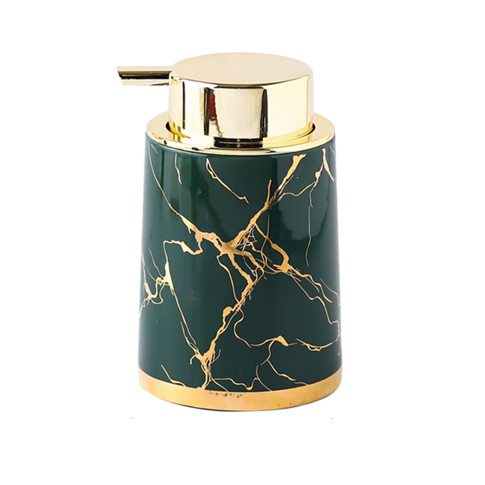 soap dispenser, Soap Dispenser,/Marble Ceramic Foaming, Foam With Gold Pump, Hand, For Barthroom Kitchen-black-400ml/14oz