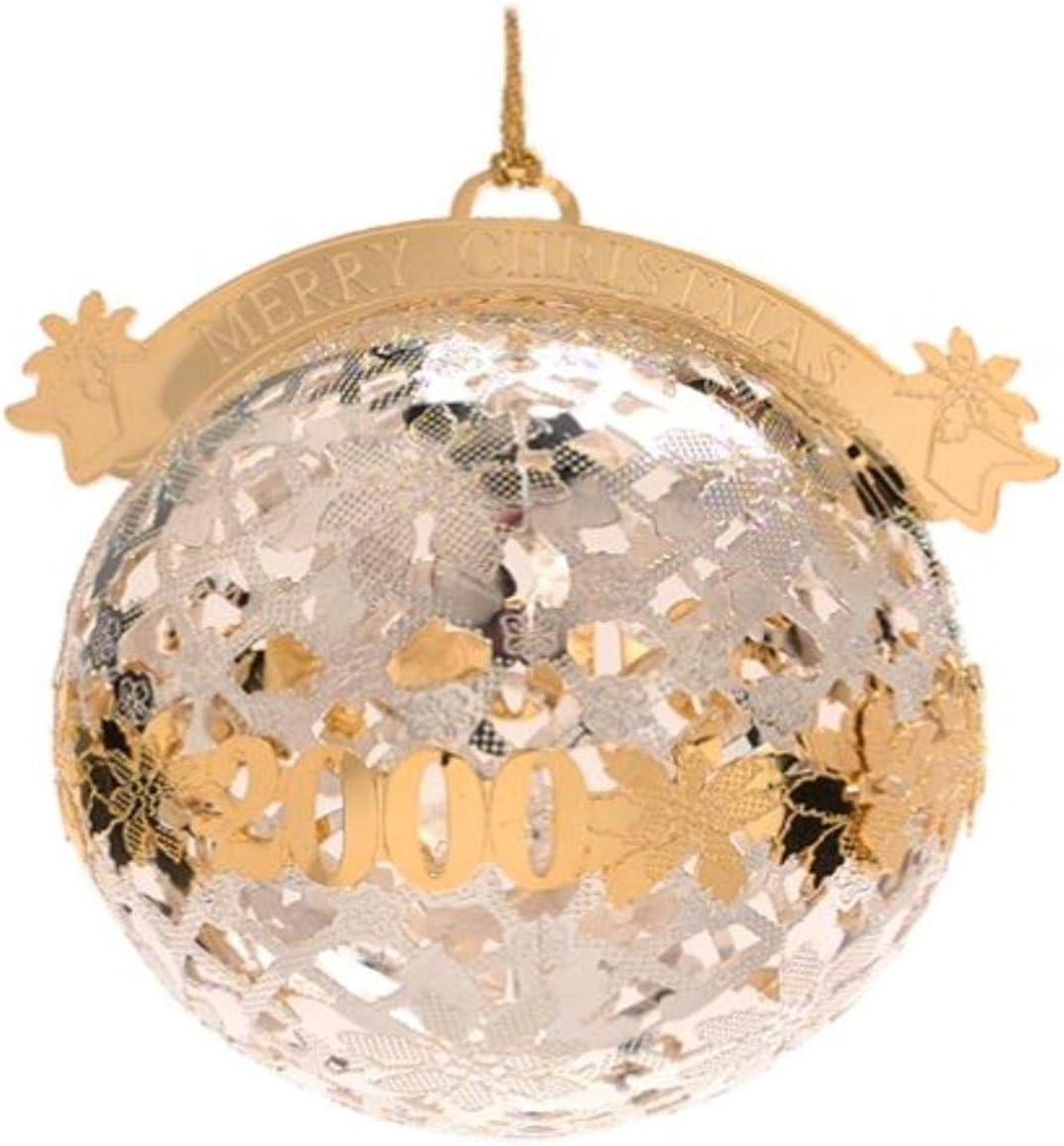 Wallace Silversmiths First 2000 Annual Merry Christmas Ball Ornament Home & Kitchen