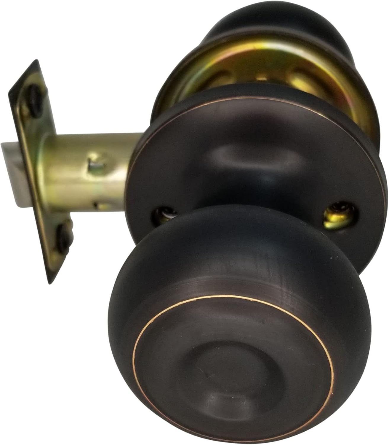Passage DoorKnob and Keyed Deadbolt Set with 3 Keys for Entry Front Door Bedroom ORB-KW1 by RiKey Security