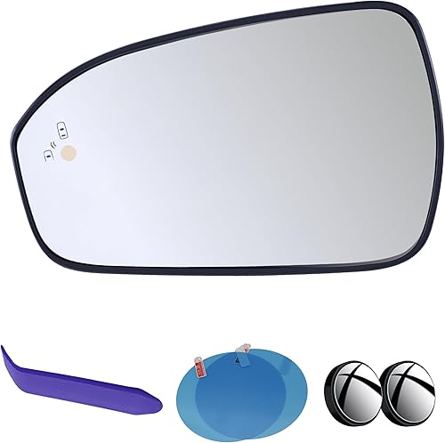 EAP Espejo lateral del conductor compatible con Ford Fusion 2013-2021, calentado con punto ciego sin atenuación automática KS7Z17K707C DS7Z17K707H